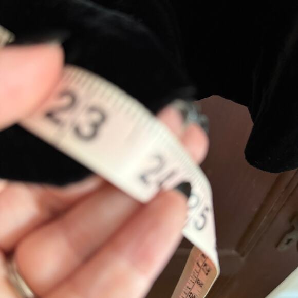 50s Vintage SORORITY HOUSE | Black Velvet 3/4 Sleeve Evening Jacket 12 / Large - Picture 8 of 8